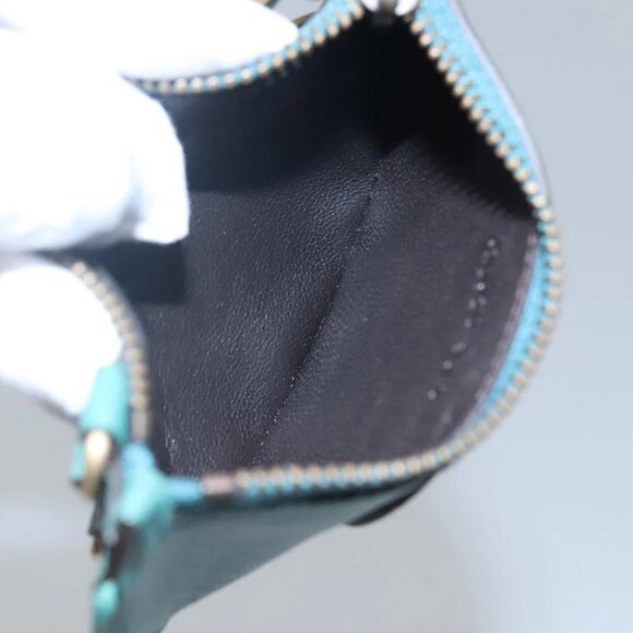 GUCCI Coin Purse Leather Green Auth 110449V - Picture 12 of 15